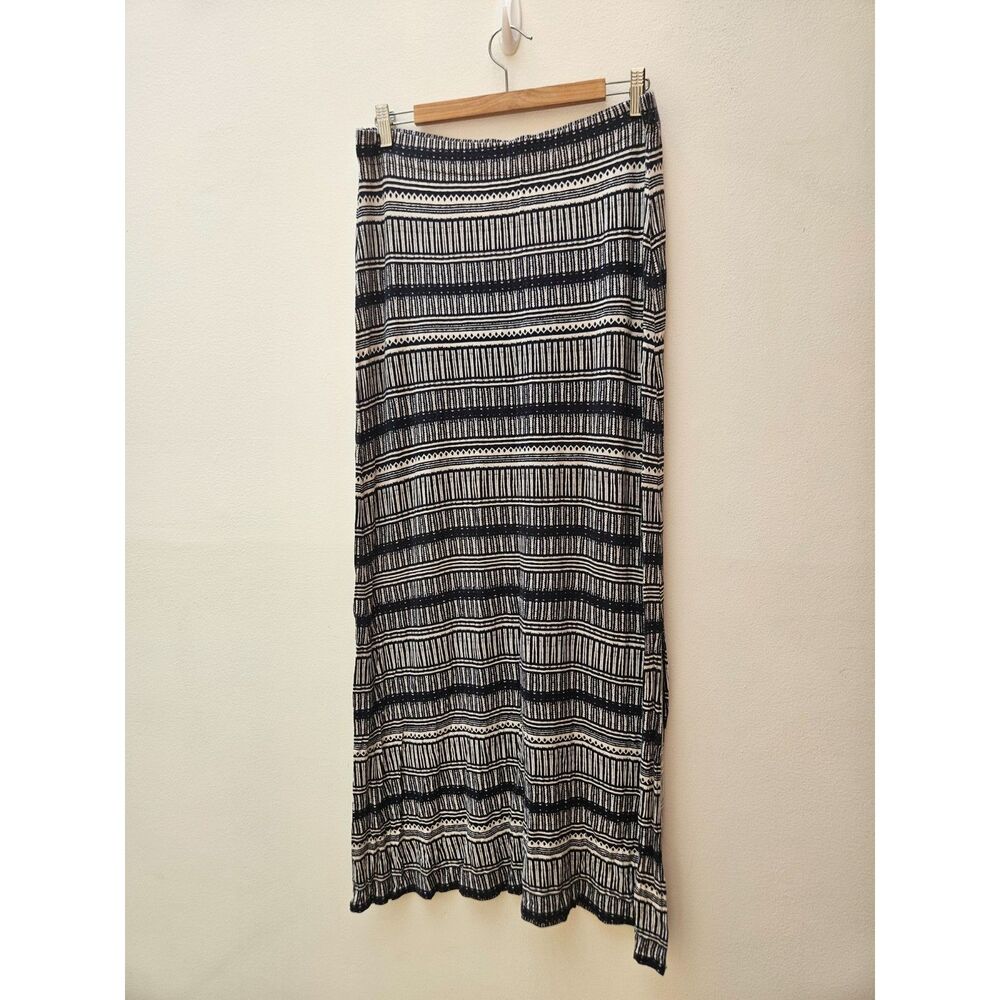 Ann Taylor LOFT Navy/White Tribal Striped Maxi Skirt